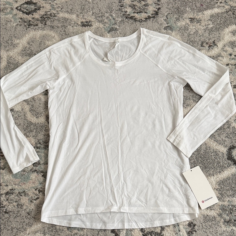 Lululemon Emerald Long Sleeve Top in White